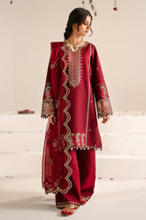 BATIK - 3PC LAWN EMBROIDERED SHIRT WITH ORGANZA EMBROIDERED DUPATTA AND TROUSER - HZG1792